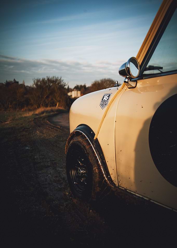 Classic Mini in the Mud