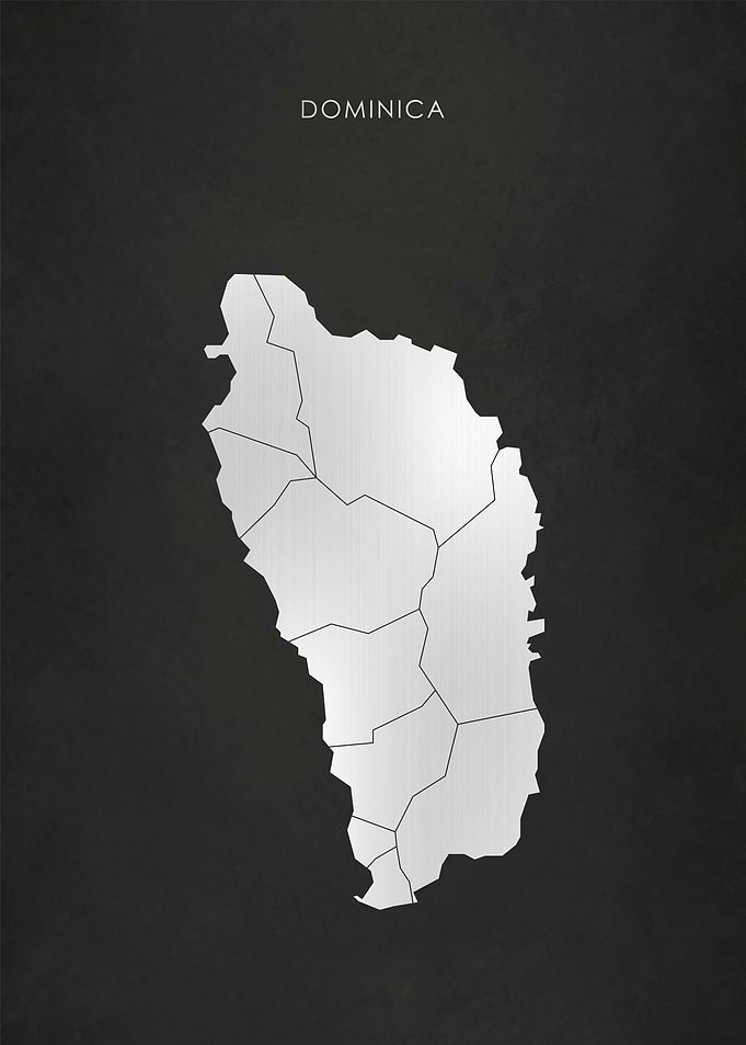 Silver Dominica Map