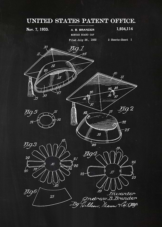 66 Mortar Board Cap Paten