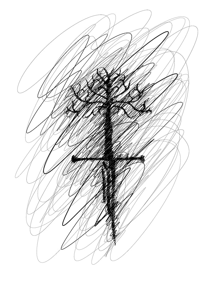 Tree Sword Drawing Lineart