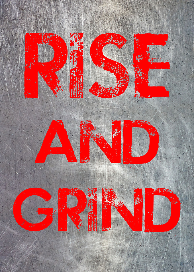 RISE AND GRIND Red Paint