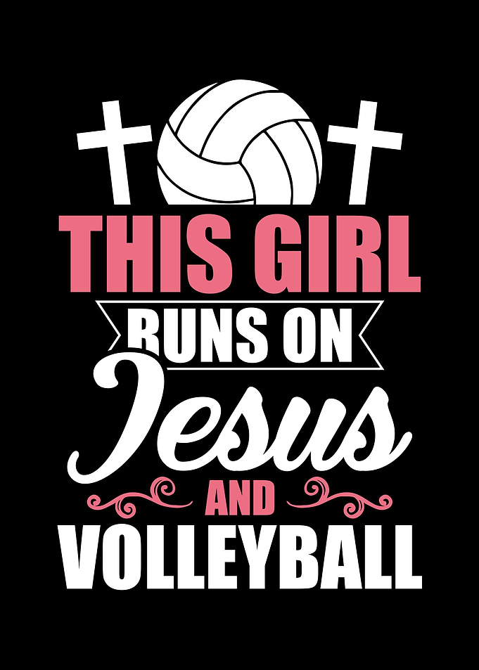 Volleyball Jesus Girl Gift