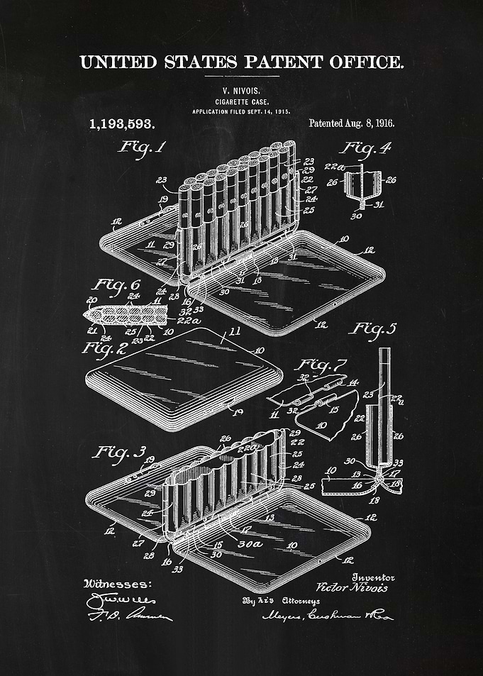 65 Cigarette Case Patent