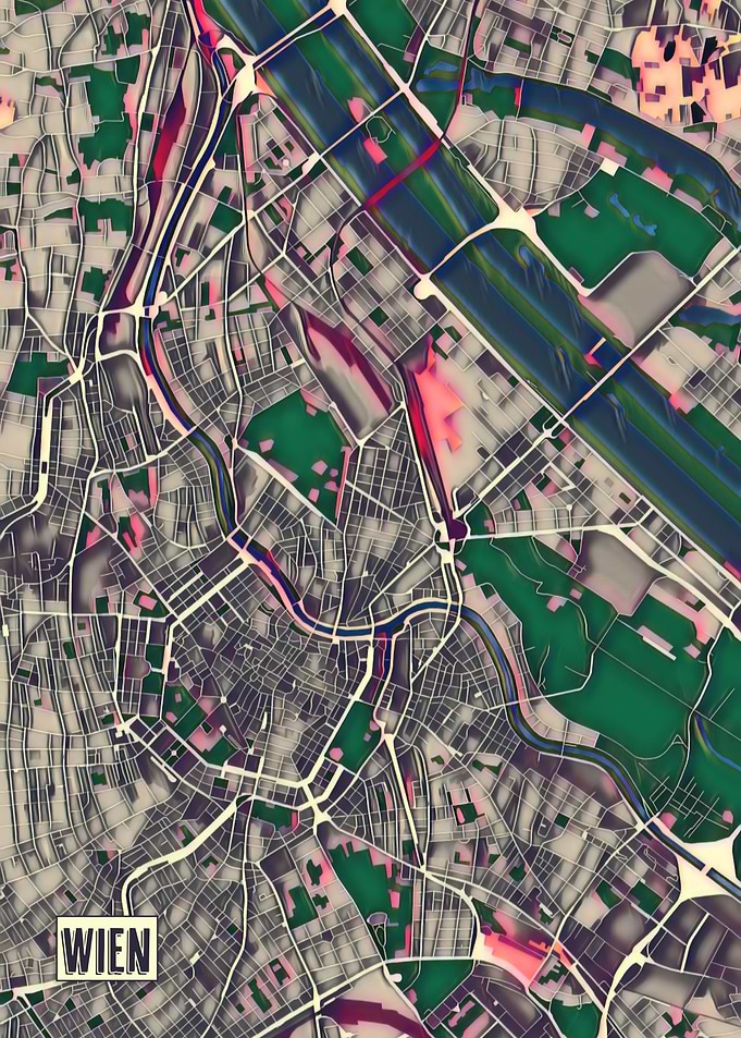 Vienna Pop Art City Map