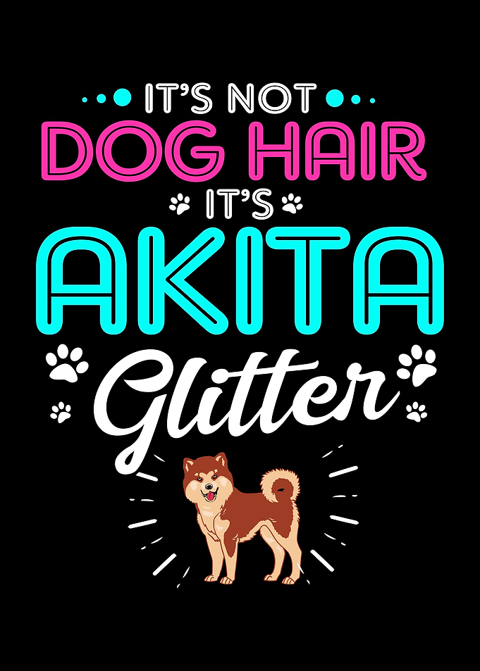 Akita Dog Hair Glitters