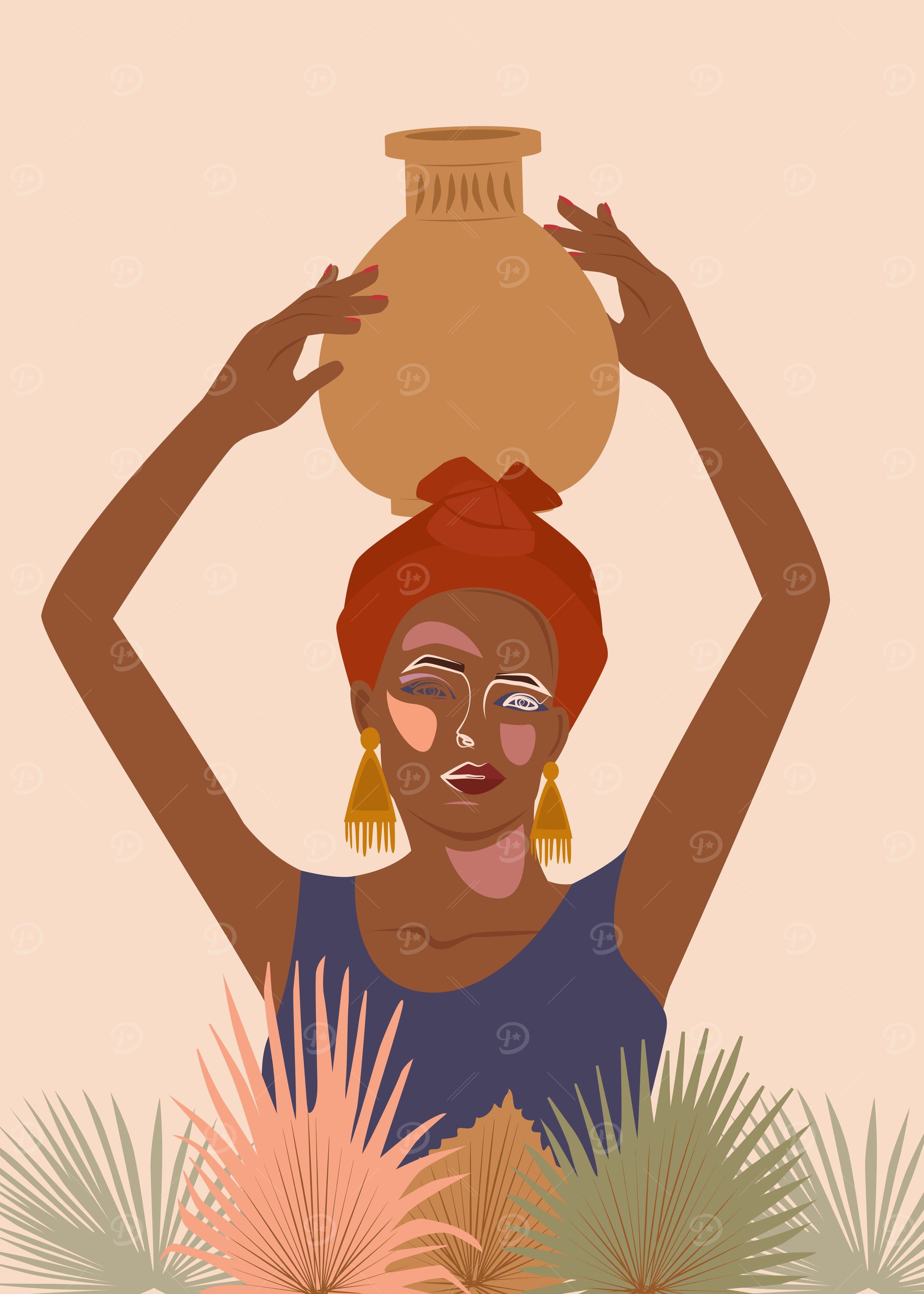 Pot over a Woman
