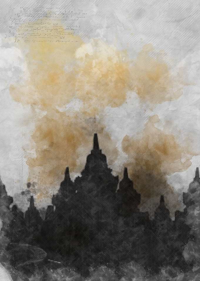 Watercolor posters with tr
