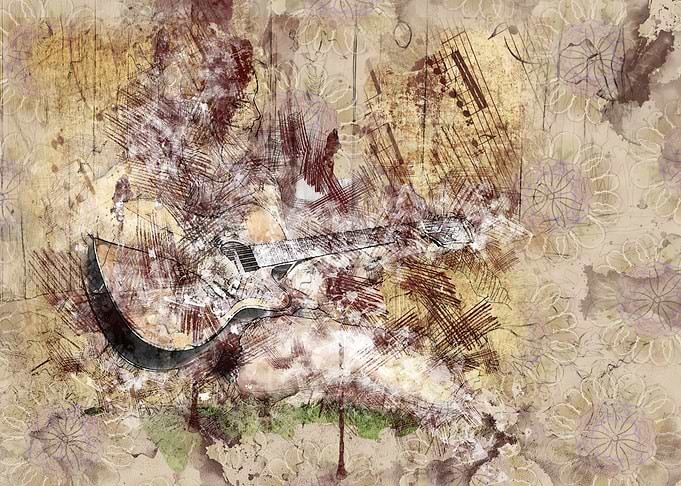 Guitar music abstraction