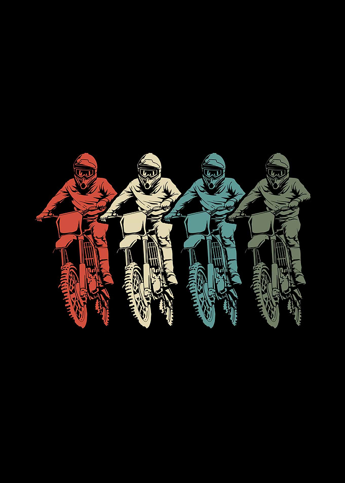 Motocross Dirt Bike Retro