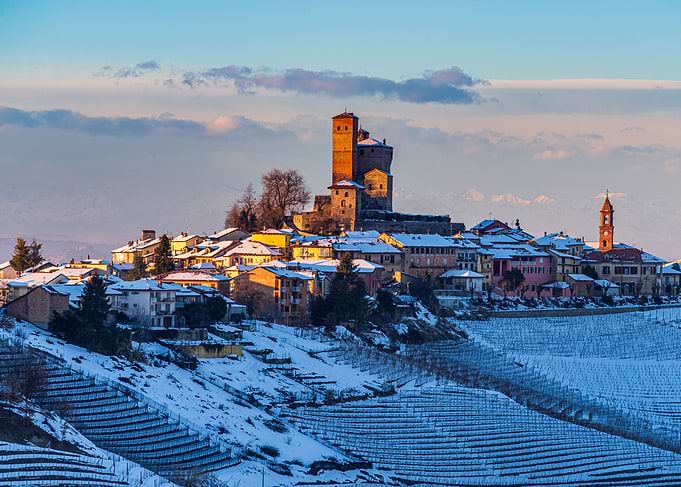 Castle on hill top Italy