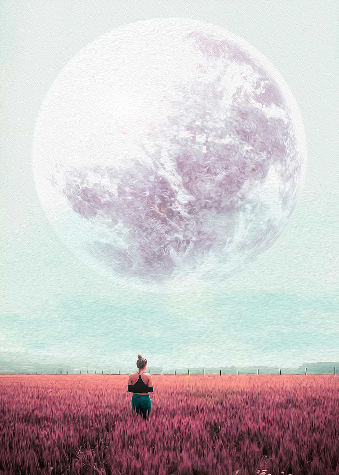 Space Girl in a field