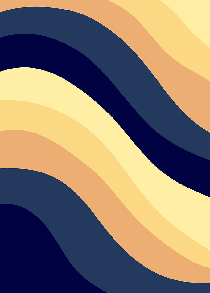 Navy Blue Retro Wave 1