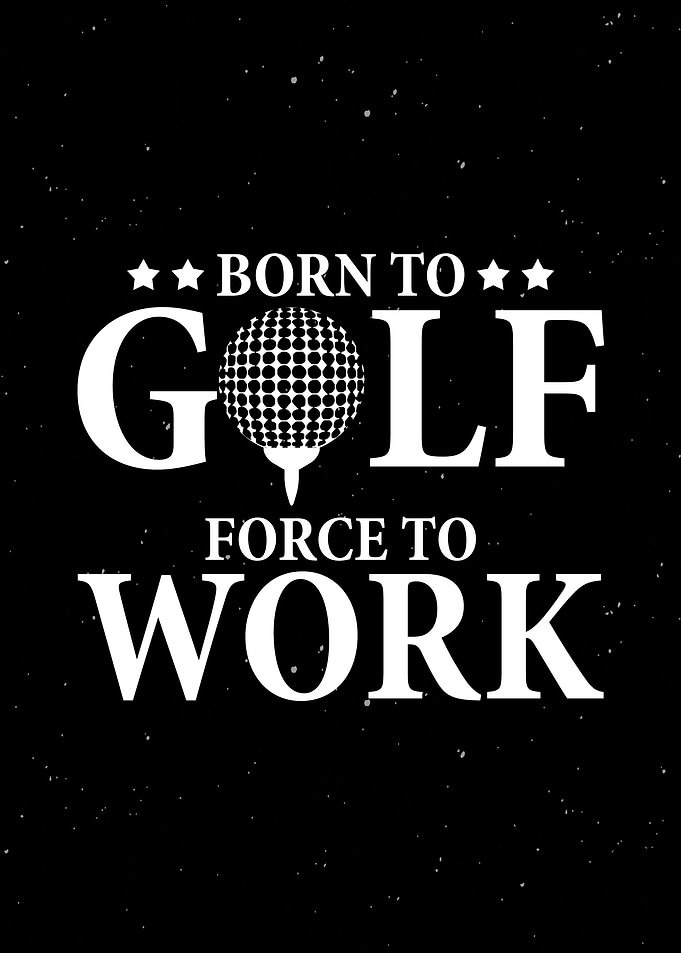 Funny Golf Player Wall Art