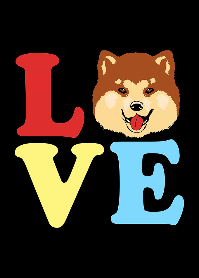 Akita Love Dog Inu Shiba