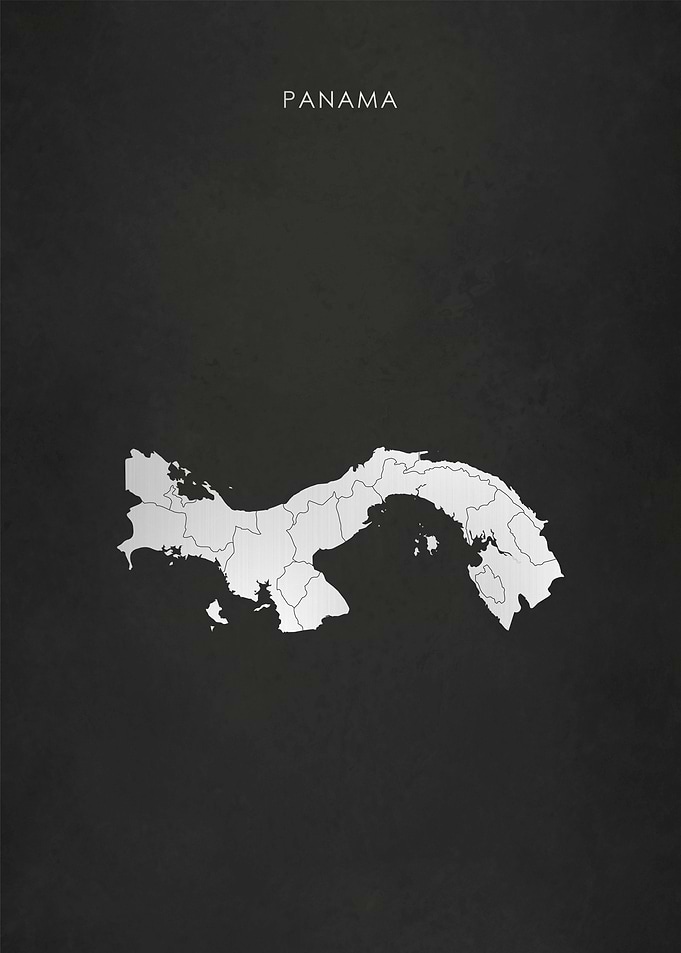 Silver Panama Map