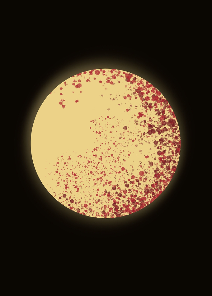 Abstract Moon Galaxy