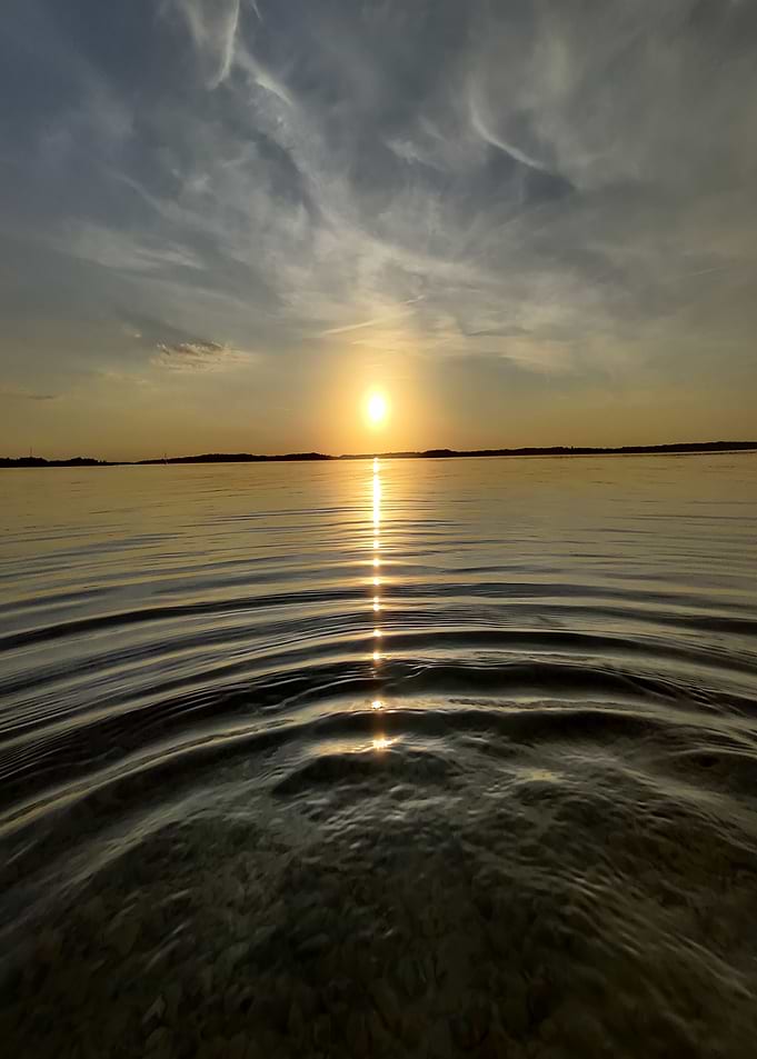 Sunset water