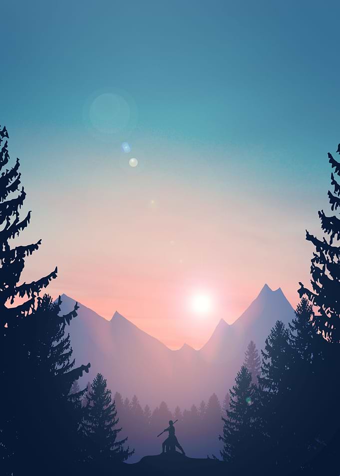 Sunset Orange Illustration
