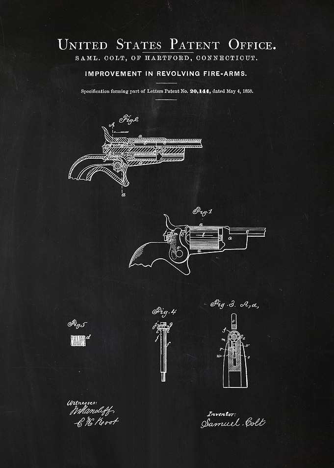 46 1858 Colt Firearm Pate