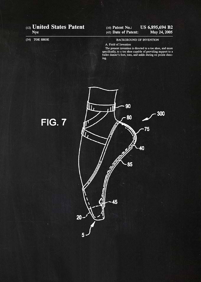 51 Pointe Shoe Patent