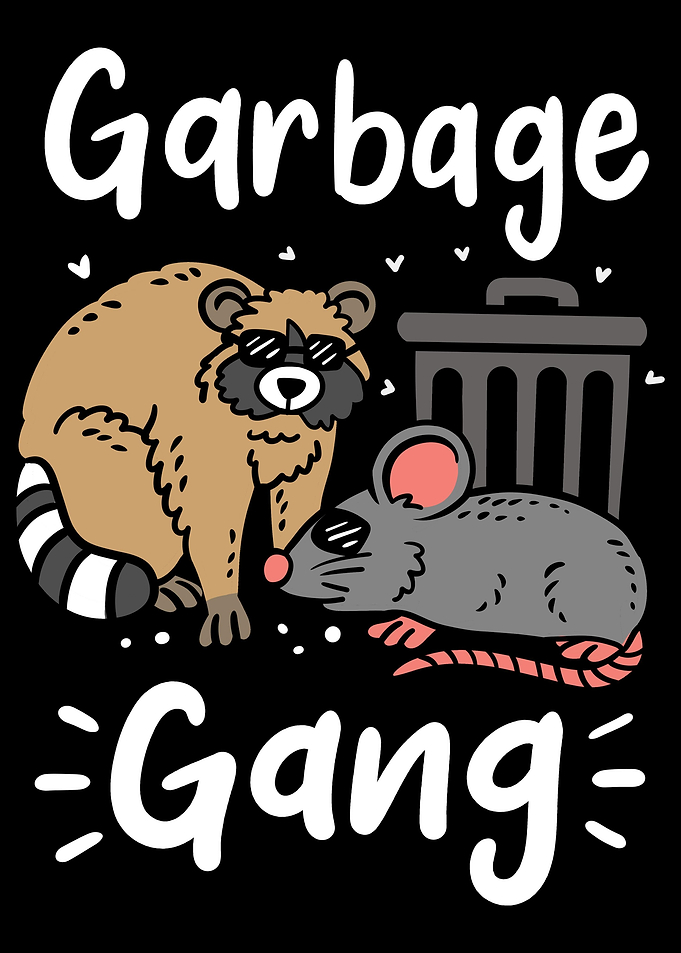 Raccoon Rat Garbage Gang
