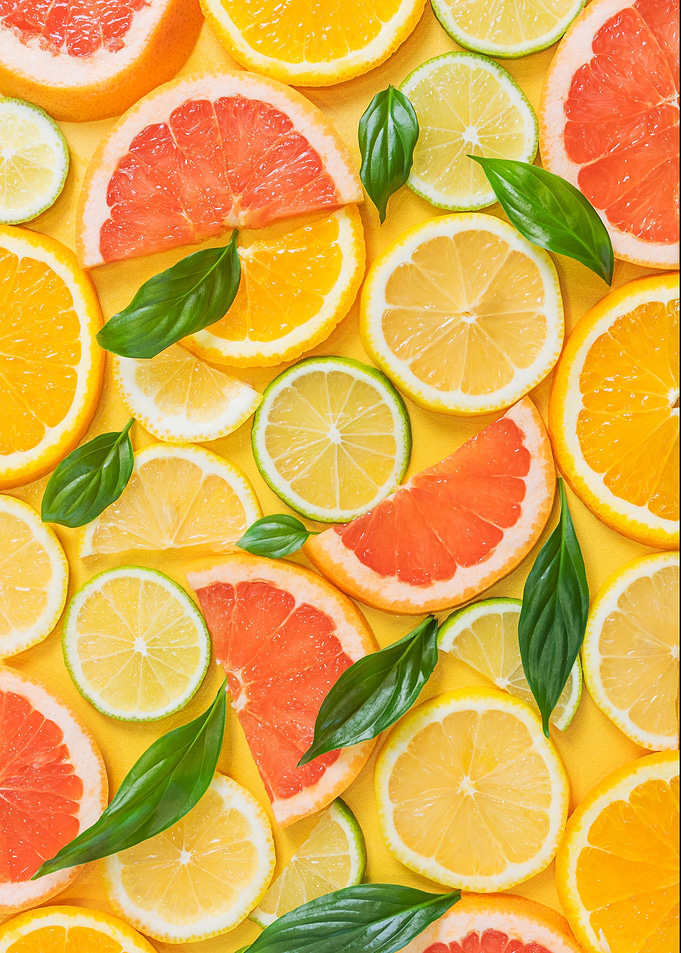 Cool lemon and orange