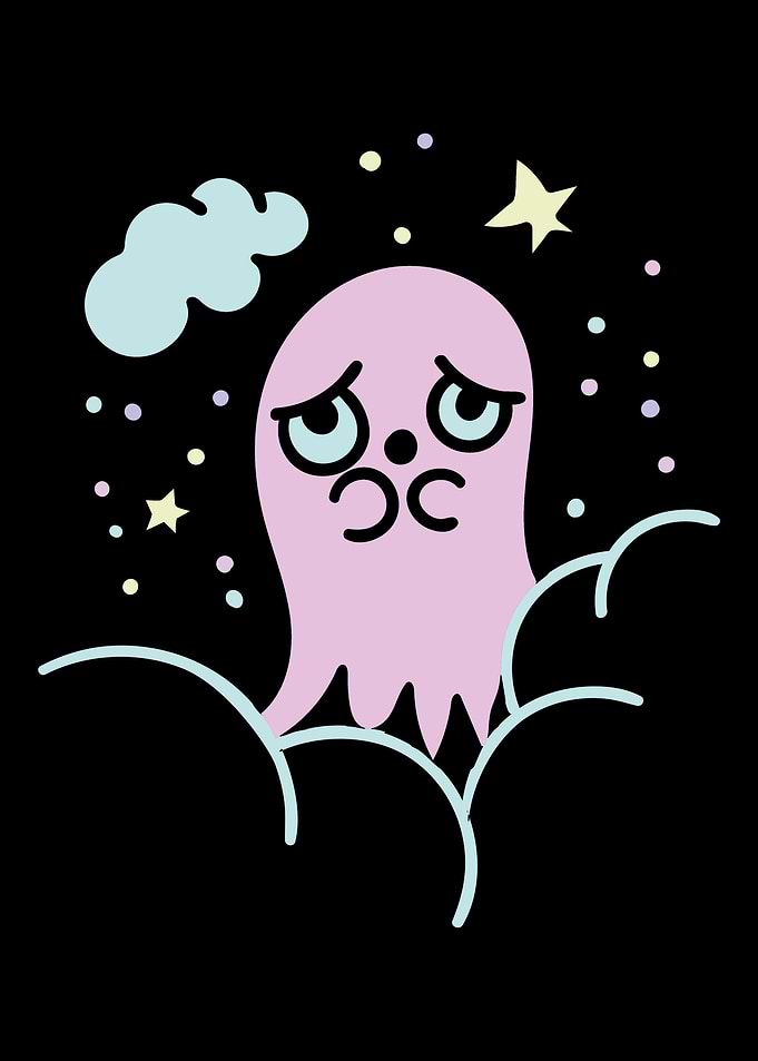 Pastel Goth Ghost Anxious