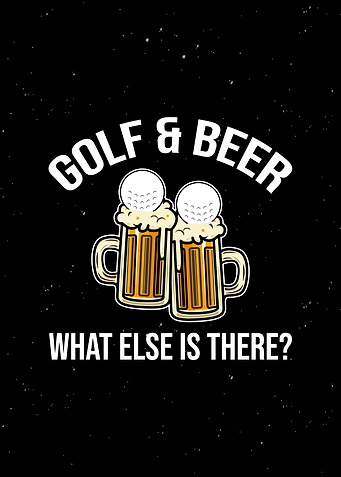 Funny Golf Player Wall Art