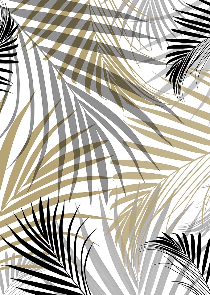 Gold Gray Black Palm 1