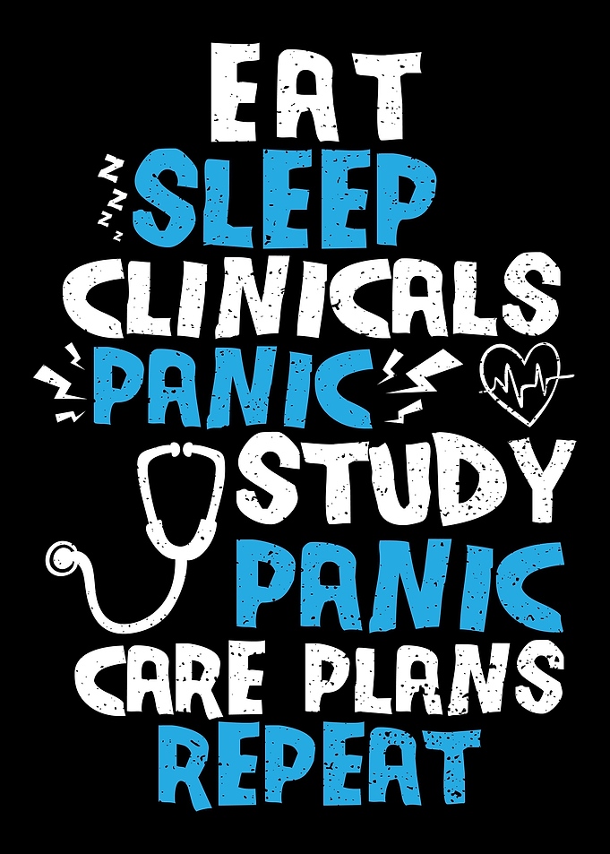 Eat Sleep Clinicals Panic