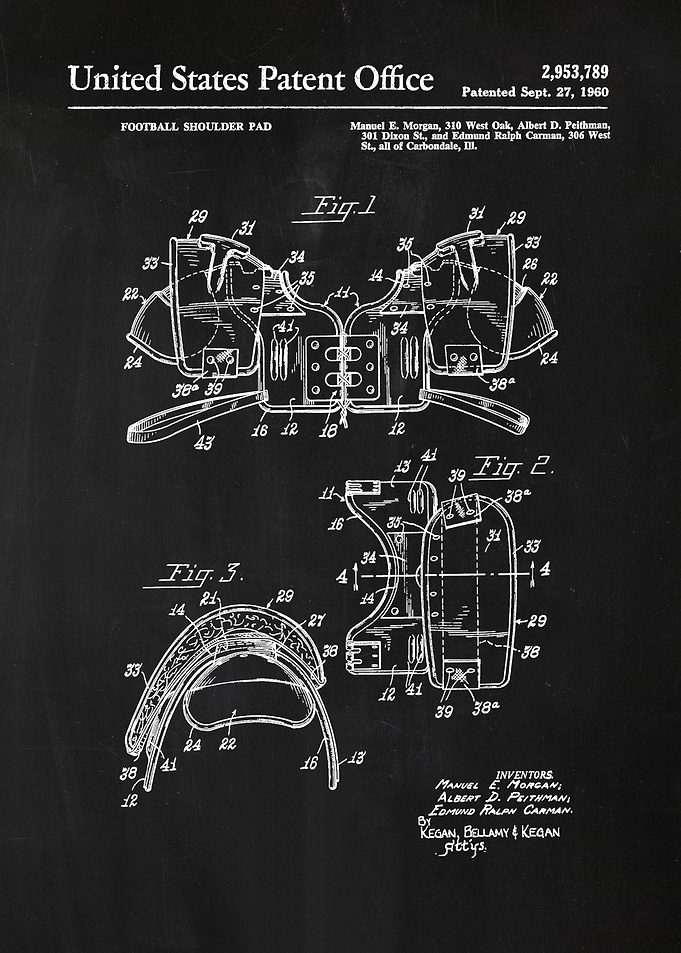 45 Football Shoulder Pad