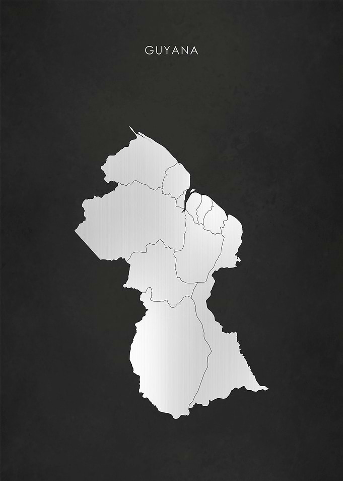 Silver Guyana Map