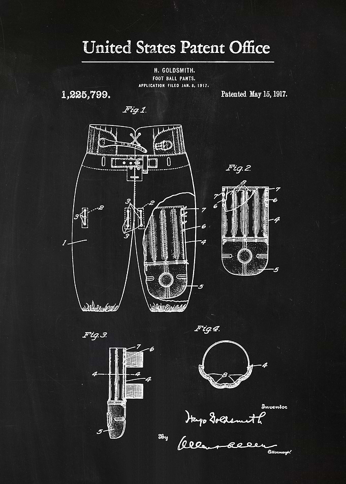 52 Football Pants Patent