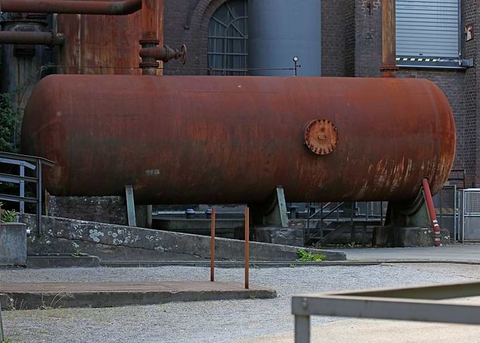 Abandoned old factory area