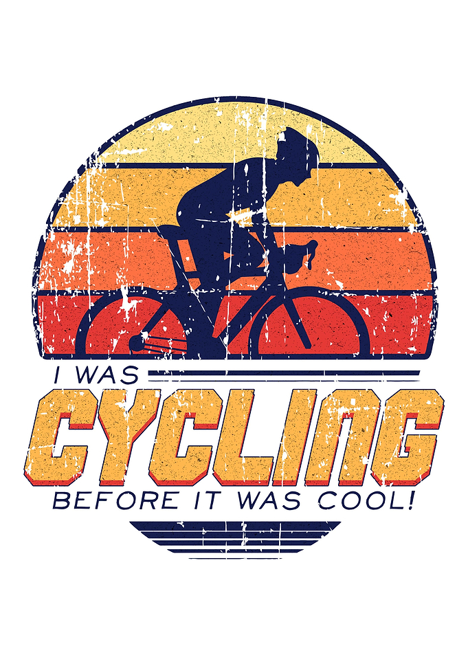 Cyclist sunset gift