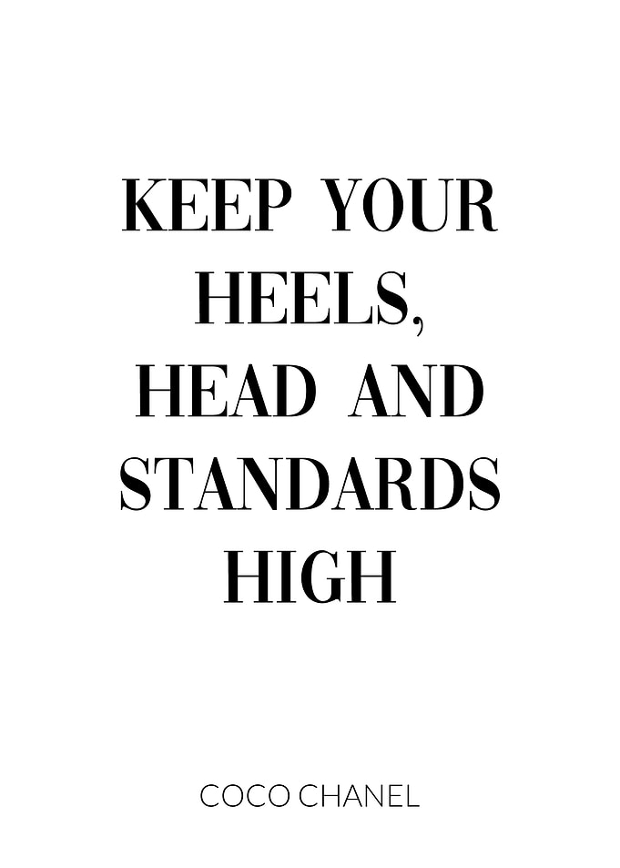 Coco Chanel Quote Heels