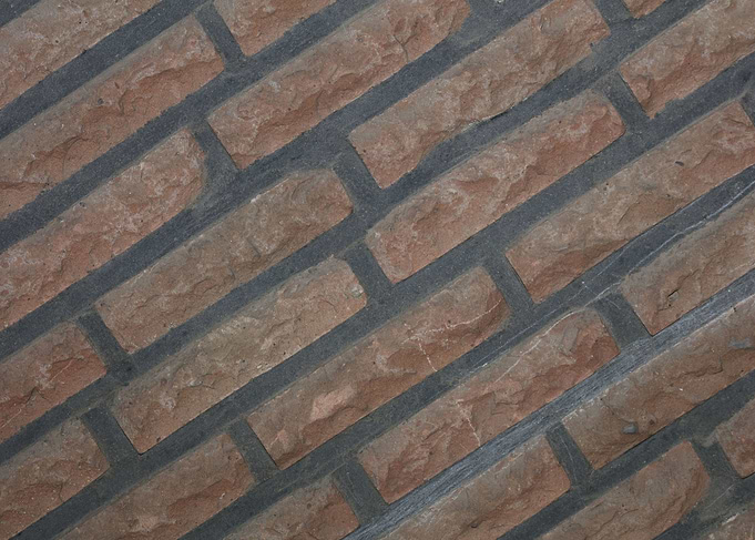 Retro red brick wall macro