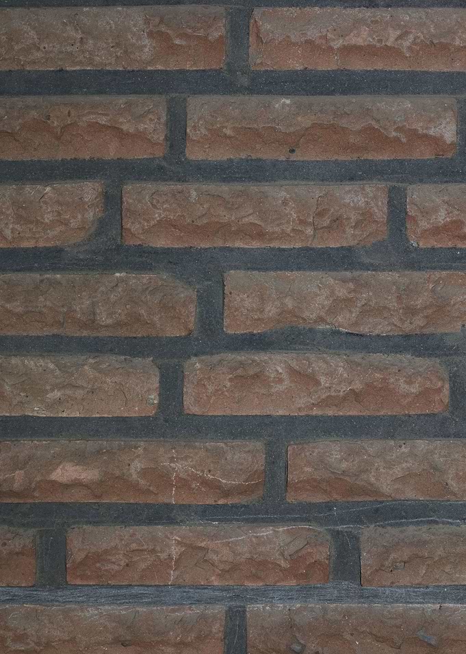 Retro red brick wall macro