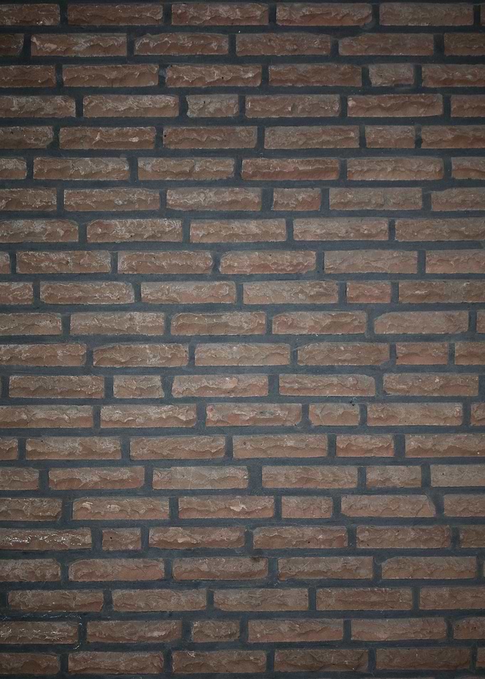 Retro red brick wall macro