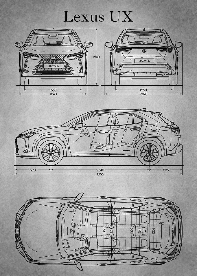 Lexus UX 2019 gray old