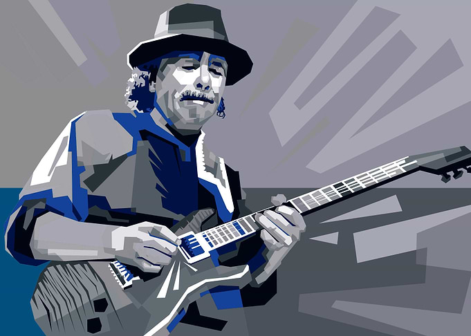 carlos santana play guitar