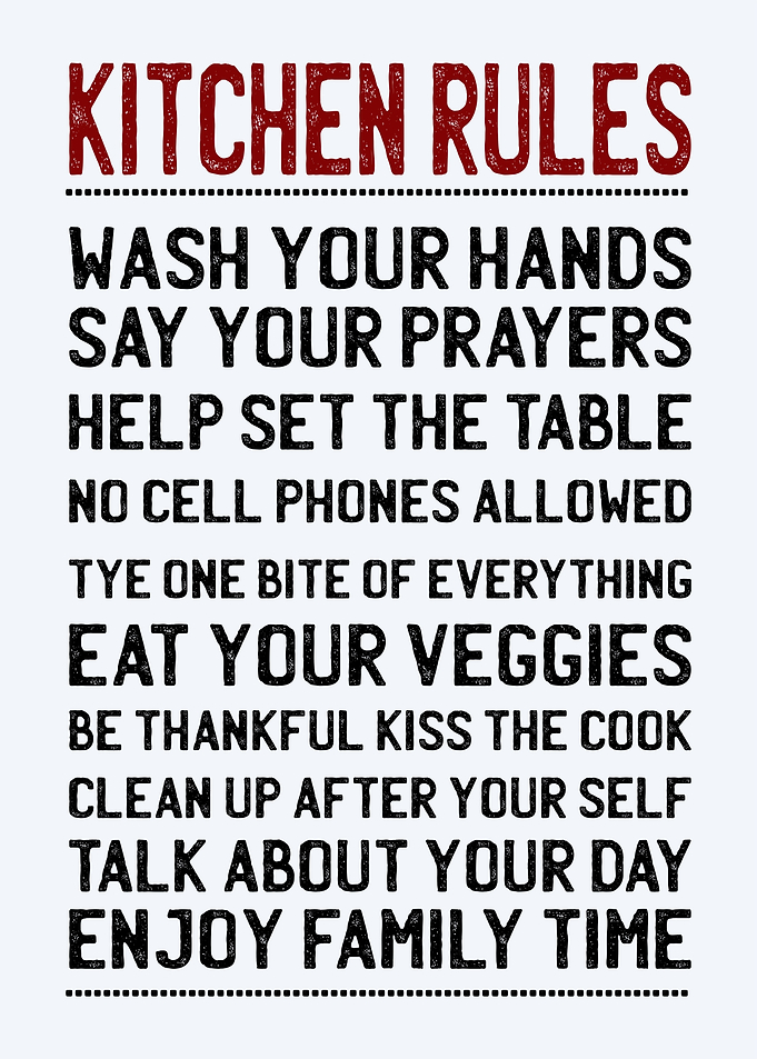 Kitchen rules