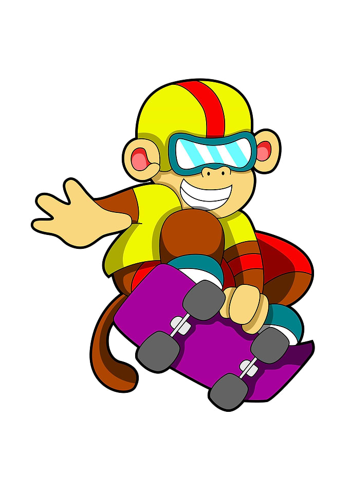 Monkey Skater Skateboard