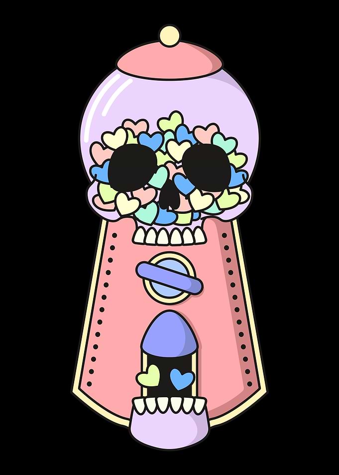 Pastel Goth Skull Candy