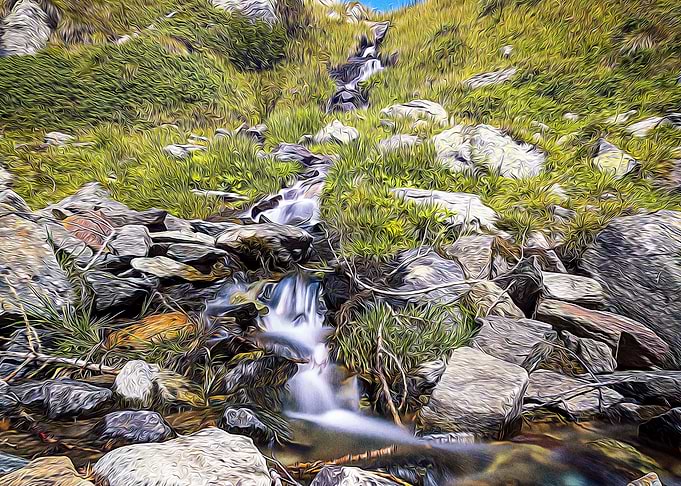 Stream on the Alps