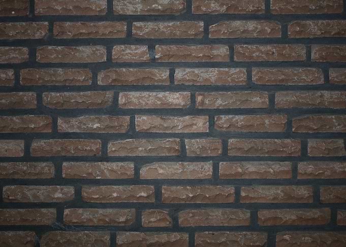Retro red brick wall macro