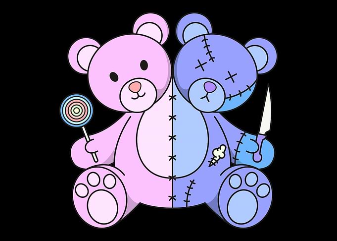 Pastel Goth Teddy