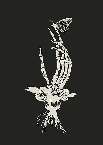 skull hand