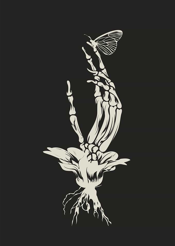skull hand