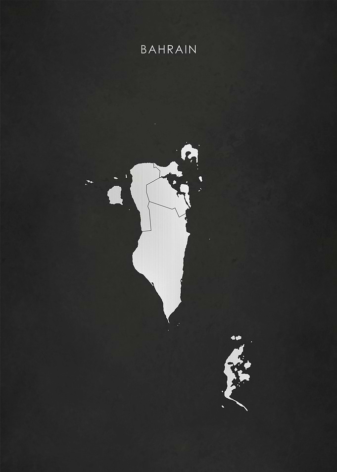 Silver Bahrain Map